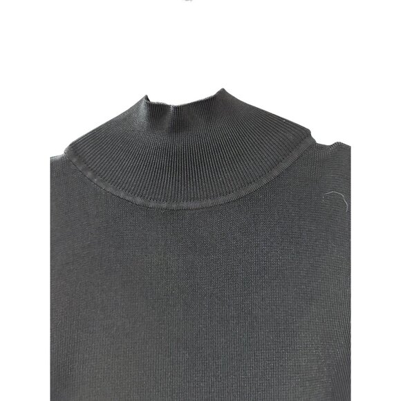 ✌️ 2/$40 ✌️ WHBM Black Long Sleeve Cold Shoulder Mock Turtle Neck sz M - Picture 3 of 6